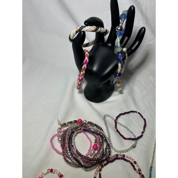 Wearable 2lbs Lot of Beaded Necklaces Bracelets Earrings Jewelry Set - Picture 5 of 6